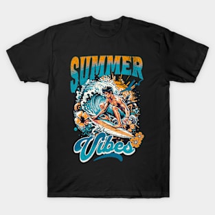 Summer Vibes Surfing T-Shirt